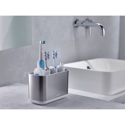 Joseph Joseph Large Stainless Steel Toothbrush Holder with Ventilation