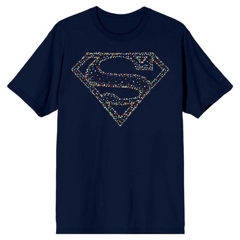 Superman Man of Steel Logo Men's Navy T-shirt-Small