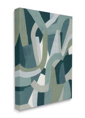 Stupell Industries Abstract Jigsaw Shapes Layered Green Limestone