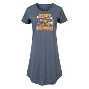 Women's - SpongeBob SquarePants - Happy Halloween Graphic T-shirt Dress - 1 of 4