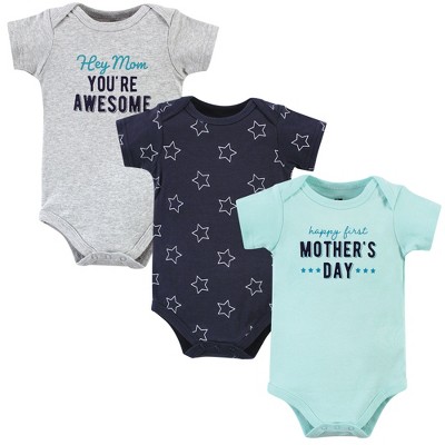 Image of Hudson Baby Infant Boy Cotton Bodysuits, Boy Mothers Day, 6-9 Months