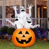 Gemmy Airblown Inflatable Three Ghosts in Pumpkin Scene OPP, 6 ft Tall, Multicolored - 2 of 2