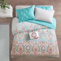 6pc Twin XL Skylar Comforter and Sheet Set Aqua