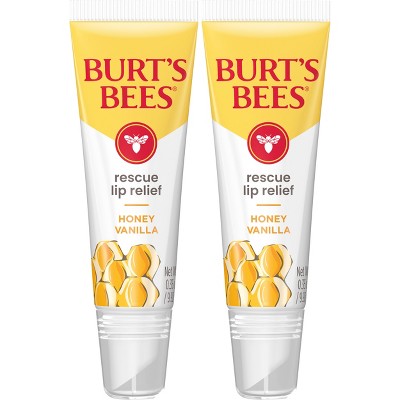 Burt's Bees Rescue Relief Lip Balms Honey Vanilla - 0.35oz/2pk