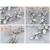 Alilang Elegant Silver-Tone Cascading Crystal Rhinestone Drop Earrings - 3 of 4