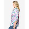 Woman Within Plus Size Perfect Three Quarter Sleeve Shirt - 4 of 4