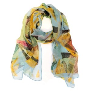 Wrapables Lightweight Sheer Silky Feeling Georgette Scarf, Sky Blue Eco-Trendy - 1 of 4