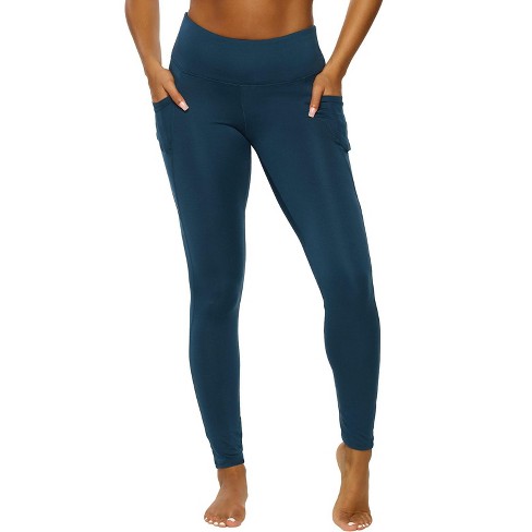 Felina Women's Athletic Pocket Legging (majolica Blue, Large) : Target