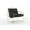 Set of 2 Modern Accent Chair with Arm Pockets, Upholstered Armchair with Metal Frame for Living Room and Bedroom 4W - ModernLuxe - 3 of 4