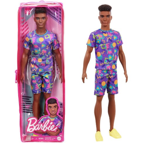 Barbie Ken Fashionista Doll - Purple All-Over Print Shirt & Shorts - image 1 of 4