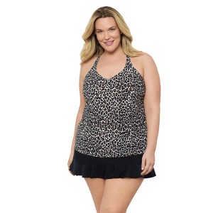 Aqua Green, Women's Y-Back Tankini - 1 of 3