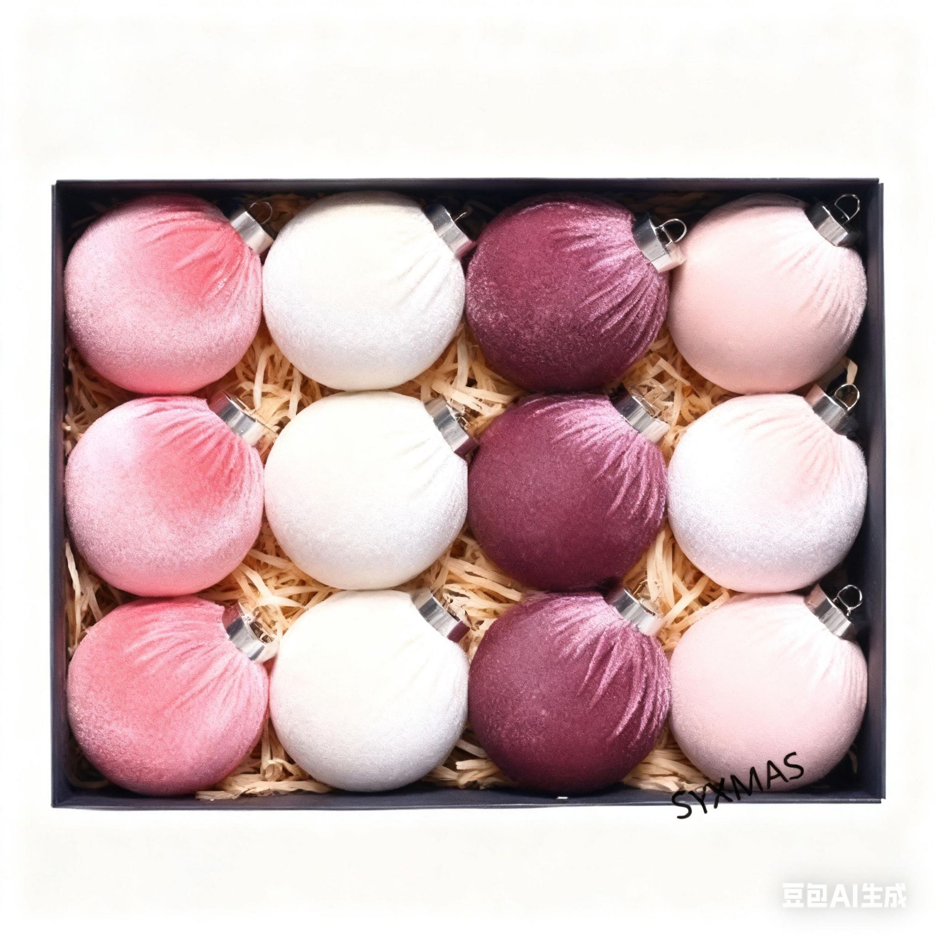 12 Pcs 3.15" Christmas Tree Ornaments Set, Christmas Ball Decorations, Suitable for Christmas Party, Holiday Wedding Indoor and Outdoor Decoration