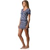 Casual Nights Women's Short Sleeve Striped Henley Nightie Shirt - 2 of 4
