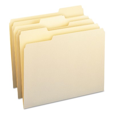 Smead File Folders 1/3 Cut Assorted One-Ply Top Tab Letter Manila 100/Box 10330