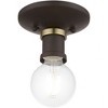 Livex Lighting Lansdale 1 - Light Flush Mount in  Bronze/Antique Brass - 2 of 3