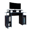 NicBex Gaming Desk with CPU Tower&Elevated Monitor Shelf,Computer Desk Table for Home Use,Modern Study Writing Desk,Home Workstation,Black - 3 of 4