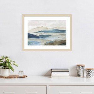 Amanti Art Misty Blue Mountains by Allison Pearce Wood Framed Wall Art Print - 1 of 4