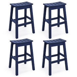 Arceso Outdoor Bar Stools , 25 Inch HDPE Counter Height Bar Stools, All Weather Resistant Patio Bar Stools for Balcony, Backyard - 1 of 4