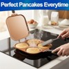 5 Star Super Deals 4-Mold Flip Pancake Pan - Dual-Sided Copper Nonstick, 9" Aluminum Griddle with Reinforced Hinges for Storage - 2 of 4