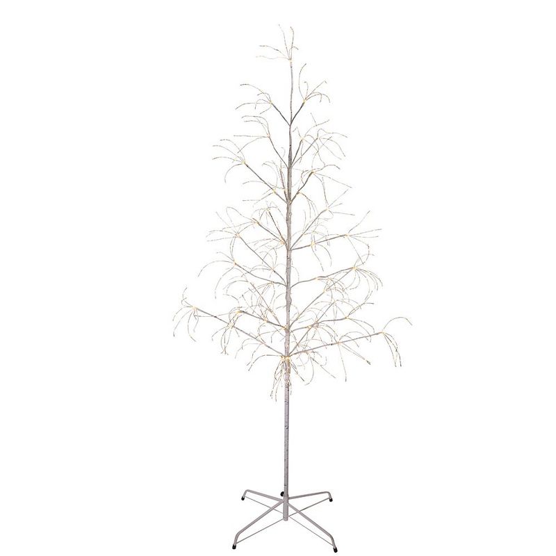 Kurt Adler 6-Foot White Birch Bark with LED Fairy Lights Tree, 1 of 4