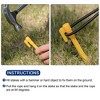 Unique Bargains Plastic Windproof Camping Tent Stakes Ground Pegs with Hook Yellow - image 4 of 4