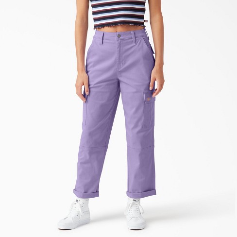 Dickies Women's Cropped Cargo Pants, Purple Rose (UR2)