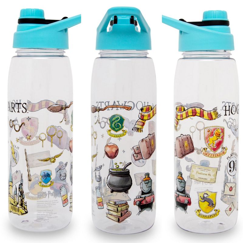 Silver Buffalo Harry Potter Hogwarts Destination Plastic Water Bottle With Twist Spout | Holds 28 Ounces, 3 of 7