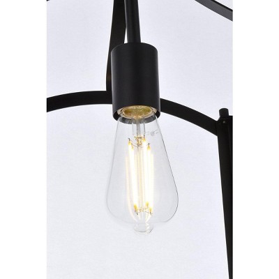 Black Iron Indoor/Outdoor 1-Light Flush Mount Fixture