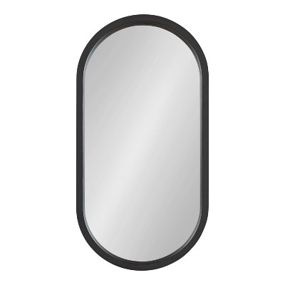Travis Capsule Black Wood Framed Full-Length Vanity Mirror 12x24