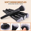 BABYYER Black Makeup Brushes Set,15 Pcs Professional Premium Synthetic Foundation Contour Powder Concealers Eye Shadows Blush Makeup Brush Set - 4 of 4