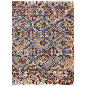 Modway Centehua Distressed Southwestern Aztec 8x10 Area Rug - Multicolored,  100% Soft cross-woven polyester ,  Tight Low Pile Weave - 1 of 4