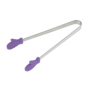 Unique Bargains Pcs Food Tongs Glove-Shaped Ice & Food Tongs Dishwasher Safe Stainless Steel Silicone 5 Inch 1 Pcs - 1 of 3