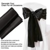 Wikineon Black Satin Table Runners 10 Pack 12x108 inch Black Party Table Runner Long Smooth Satin Silk Fabric for New Year Party Wedding Decorations - 2 of 4