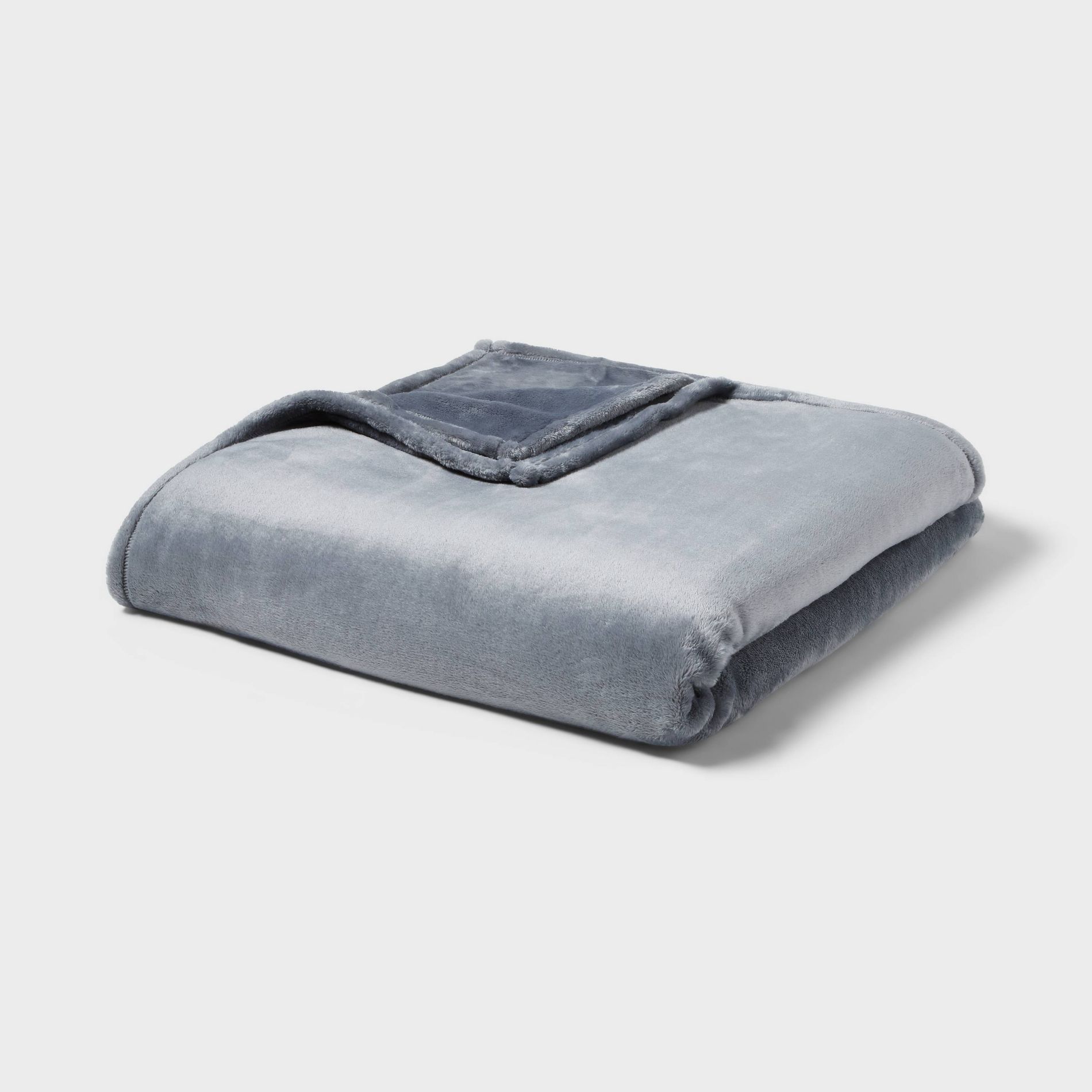Full/Queen Microplush Bed Blanket Light Blue - Threshold™