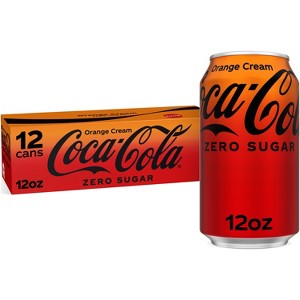 Coca-Cola Zero Sugar Orange Cream Soda - 12pk/12 fl oz Cans - 1 of 4