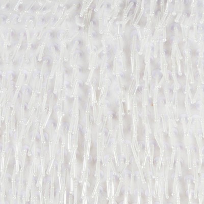 White Beaded Tassels 10" x 14" Lumbar Throw Pillow