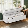 NicBex Shoe Rack Bench Shoe Storage Organizer Classic Storage Bench with Cushioned Seat and 3 Drawers for Entryway Bedroom - 2 of 4