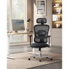 VASAGLE Ergonomic Office Chair, High Back Desk Chair, Mesh Computer Chair with Height Adjustable Lumbar Support, Adjustable 3D Headrest Ink Black - image 3 of 4