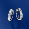 Ross-Simons 0.20 ct. t.w. Diamond Huggie Hoop Earrings in 14kt White Gold - 3 of 4