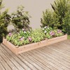 vidaXL Garden Raised Bed Natural wood Solid fir wood, Non-woven fabric - 94.5" x 47.2" x 9.8" Natural - 2 of 4