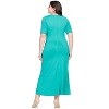 Plus Size Elbow Length Sleeve Maxi Dress - 24seven Comfort Apparel™ - 3 of 4