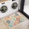 Washable Rug Vintage Floral Floor Carpet with Anti Slip Backing - 4 of 4