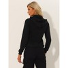 INSPIRE CHIC Women's Regular Fit Layered Drawstring Hood Denim Jacket with Pockets - 4 of 4