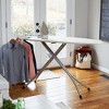 Household Essentials Wide Mega Ironing Board 4 Leg Silver Frame: XL Full Size Collapsible Ironing Table, Metal, Beige - 2 of 4