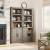 CuisinSmart 68.7" Tall 5-Shelf Bookcase, Farmhouse Wooden Bookshelf, Freestanding 5-Tier Display Cabinet for Living Room, Bedroom, Office - 3 of 4