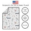 Sweet Jojo Designs Boy, Girl, Unisex/Gender Neutral Crib Bedding + BreathableBaby Breathable Mesh Liner Baby Nursery Cartoon Puppy Grey Taupe and Blue - 4 of 4