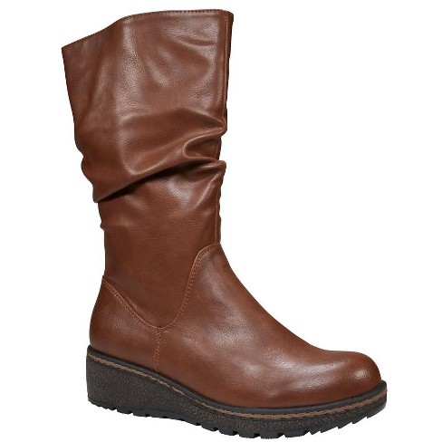 Wedge sale riding boots