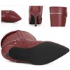 BLISSFUL STEP Pointed Toe Rivets Stiletto High Heel Knee High Dress Boots for Women - 4 of 4