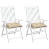 vidaXL Chair Cushion Non Slip Outdoor Patio Seat Cushion Pad Oxford Fabric - Beige 15.7" x 15.7" x 2.8" 2-Pack - 4 of 4