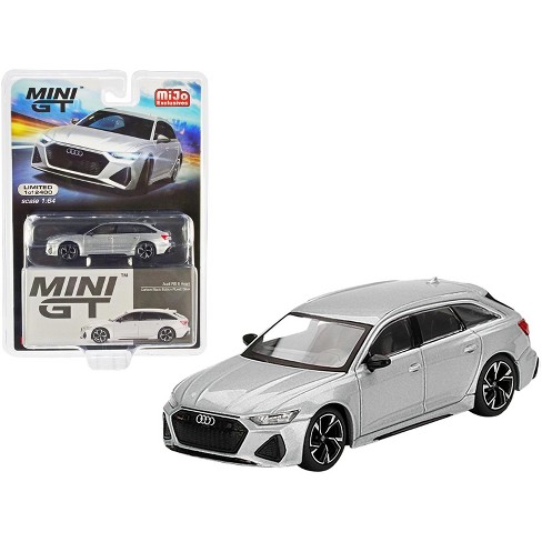 Audi RS 6 Avant Carbon Black Edition Florett Silver Metallic Ltd Ed to 2400  pcs 1/64 Diecast Model Car by True Scale Miniatures